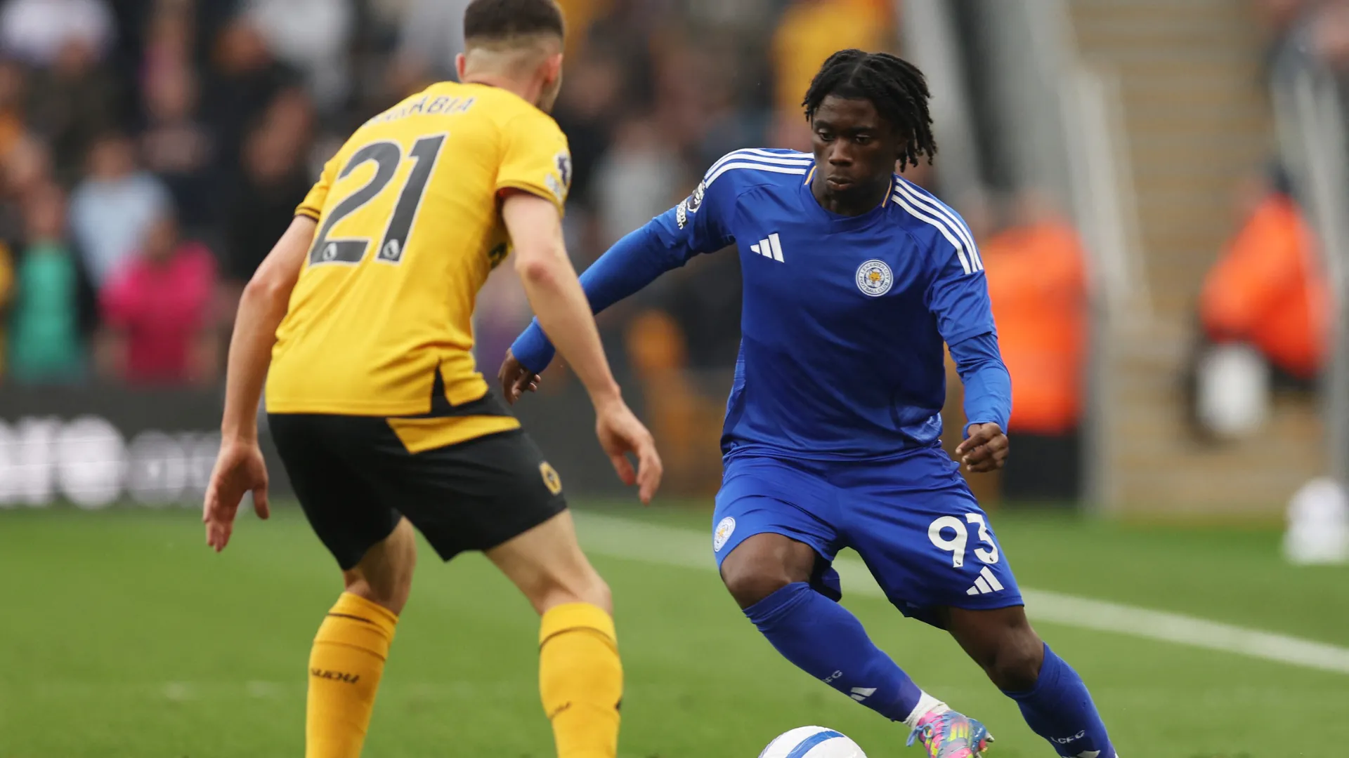 Jeremy Monga trong màu áo Leicester City mùa giải 2024-2025