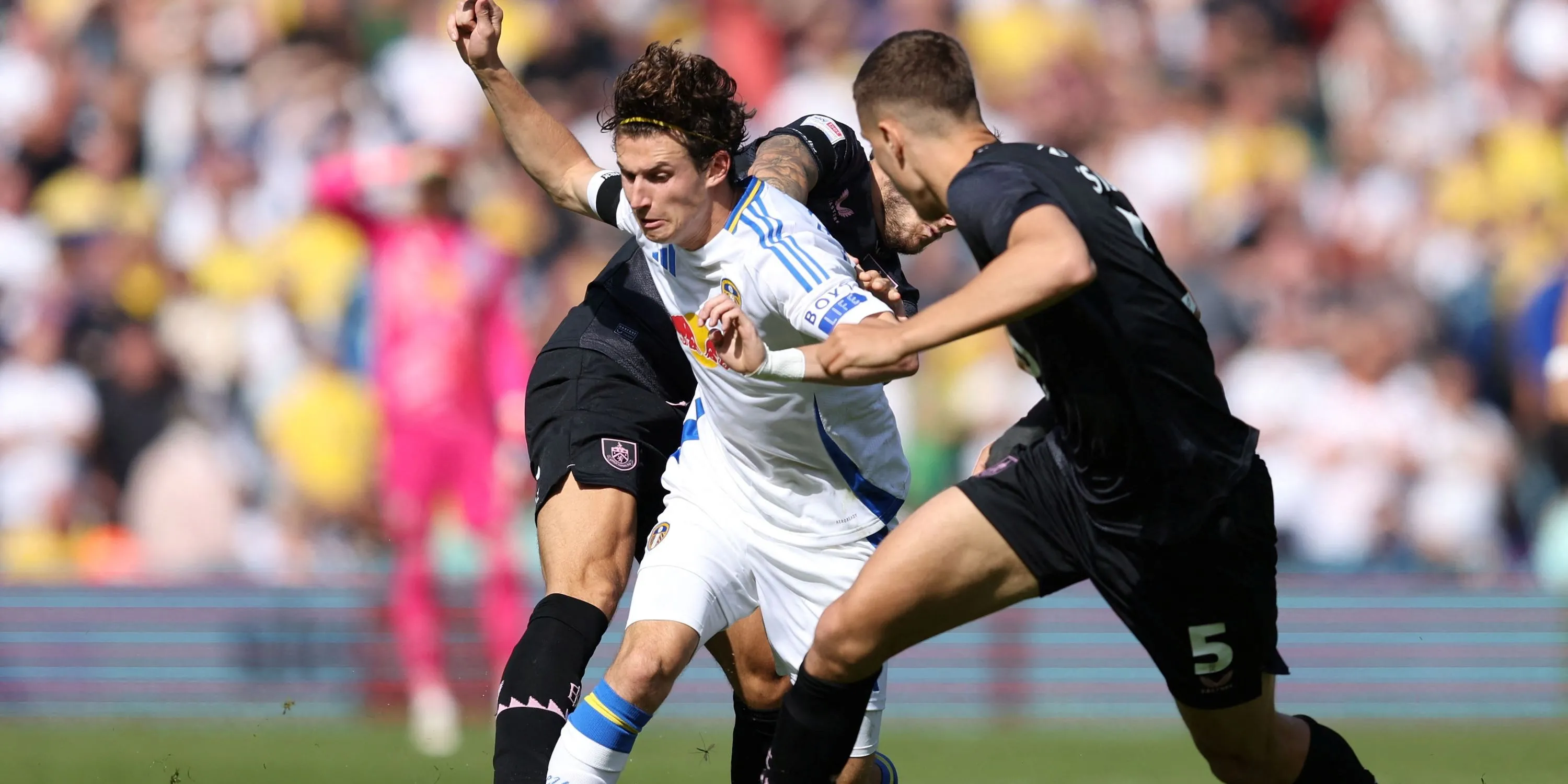Brenden Aaronson trong màu áo Leeds United thi đấu tại Premier League.