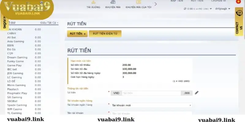 Rút tiền Vuabai9 – Hướng dẫn chi tiết, nhanh chóng, an toàn