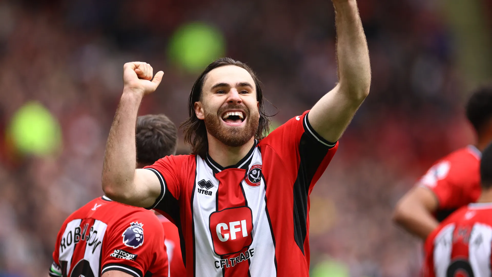 Ben Brereton Diaz trong màu áo Sheffield United, nơi anh từng thi đấu theo dạng cho mượn sau khi rời Blackburn