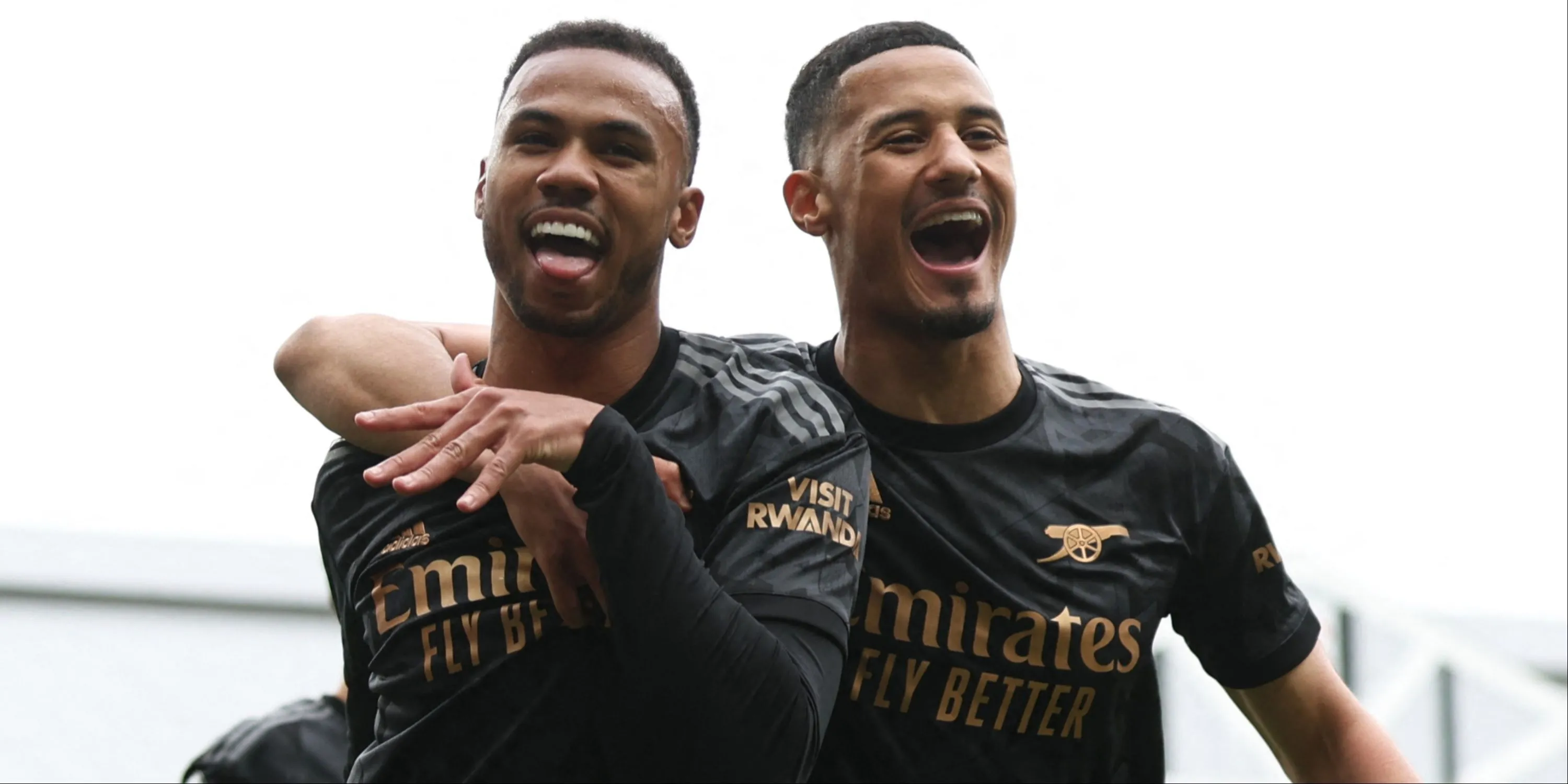 Bộ đôi trung vệ William Saliba và Gabriel của Arsenal