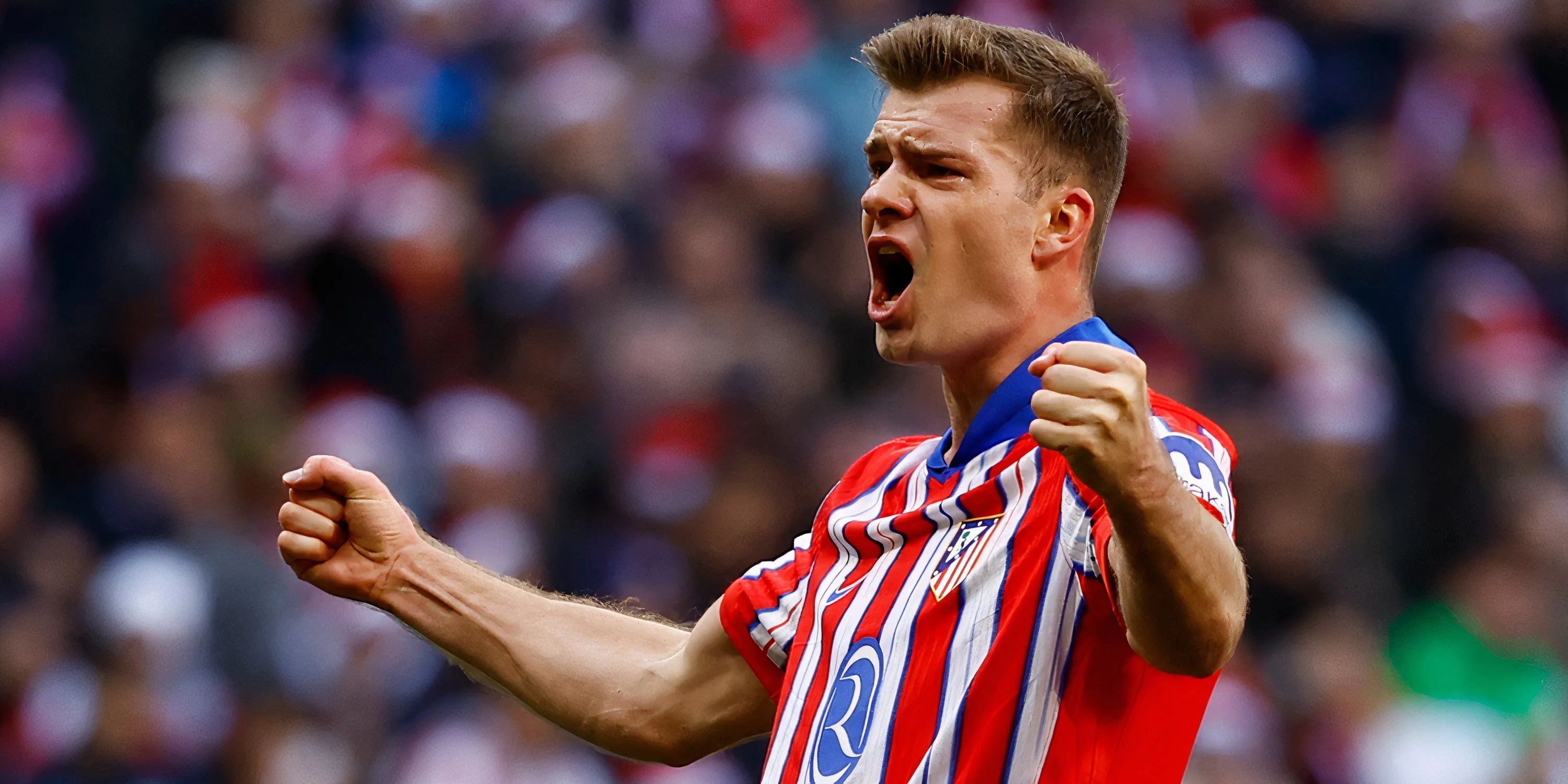 Alexander Sorloth trong màu áo Atletico Madrid, một trong những mục tiêu tiền đạo của Newcastle United.