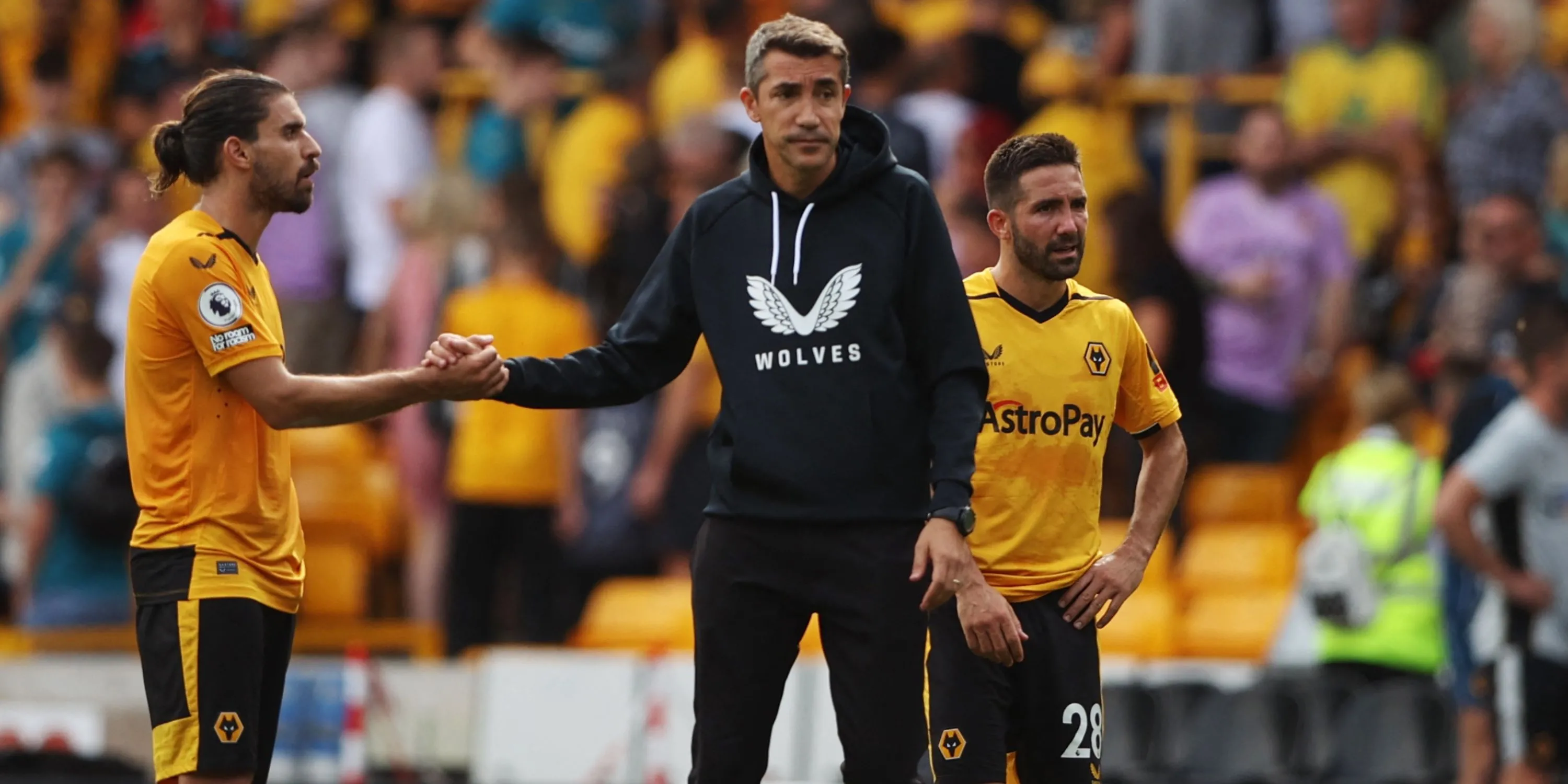 Bruno Lage và ngôi sao Rúben Neves khi còn ở Wolves